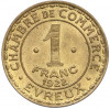 1 франк 1922 года Франция — город Эвре (Нотгельд)