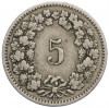 5 раппенов 1895 года Швейцария