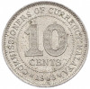 10 центов 1943 года Малайя
