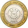 1 миллион лир 2003 года Турция «535 лет Стамбульскому монетному двору — 12 января»