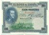 100 песет 1925 года Испания (Гашение)