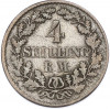 4 скиллинга 1854 года Дания