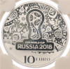 10 евро 2018 года Италия «Чемпионат мира по футболу 2018 в России» (в слабе)