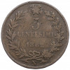 5 чентезимо 1862 года N Италия