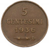 5 чентезимо 1936 года Сан-Марино