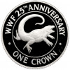 1 крона 1988 года Теркс и Кайкос «25 лет Фонду дикой природы»