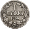 1 марка 1866 года Русская Финляндия