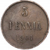 5 пенни 1901 года Русская Финляндия