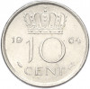 10 центов 1964 года Нидерланды