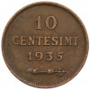 10 чентезимо 1935 года Сан-Марино