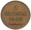 5 чентезимо 1936 года Сан-Марино