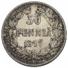 50 пенни 1917 года Русская Финляндия — Орел без корон (Временное правительство)