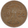 1 рейхспфенниг 1924 года A Германия