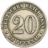 20 пфеннигов 1888 года F Германия