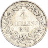 4 скиллинга 1854 года Дания
