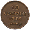 10 чентезимо 1935 года Сан-Марино
