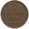 5 чентезимо 1936 года Сан-Марино