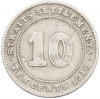 10 центов 1910 года Стрейтс Сетлментс
