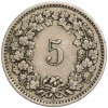 5 раппенов 1885 года Швейцария