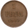 1 пенни 1907 года Русская Финляндия