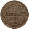 1 крейецер 1863 года Нассау