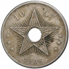 10 сантимов 1908 года Свободное государство Конго (Бельгийское Конго)