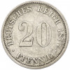 20 пфеннигов 1876 года J Германия