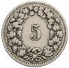 5 раппенов 1895 года Швейцария