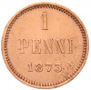 1 пенни 1873 года Русская Финляндия