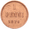 1 пенни 1876 года Русская Финляндия
