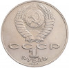 1 рубль 1990 года «Алишер Навои» — ошибка (дата 1990 вместо 1991)