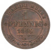 1 пфенниг 1865 года Саксония