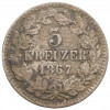 3 крейцера 1867 года Баден