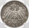 3 марки 1913 года Германия (Саксония) «100 лет Битве народов» в слабе NGC (MS64)