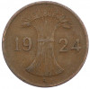 1 рейхспфенниг 1924 года A Германия