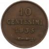 10 чентезимо 1935 года Сан-Марино