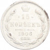15 копеек 1906 года СПБ ЭБ