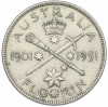 1 флорин 1951 года Австралия «50 лет Федерации»