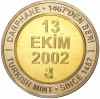 1 миллион лир 2002 года Турция «535 лет Стамбульскому монетному двору — 13 октября»