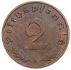 2 рейхспфеннига 1938 года F Германия
