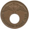 2 рейхспфеннига 1938 года J Германия