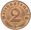 2 рейхспфеннига 1939 года B Германия