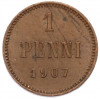 1 пенни 1907 года Русская Финляндия