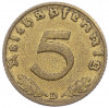 5 рейхспфеннигов 1938 года D Германия