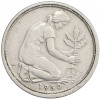 50 пфеннигов 1950 года J Западная Германия (ФРГ)