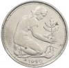 50 пфеннигов 1990 года J Западная Германия (ФРГ)