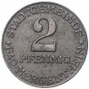 2 пфеннига 1920 года Германия — город Мергентхайм (Нотгельд)