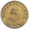 5 рейхспфеннигов 1939 года G Германия