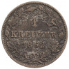 1 крейцер 1862 года Вюртемберг