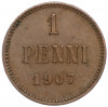 1 пенни 1907 года Русская Финляндия